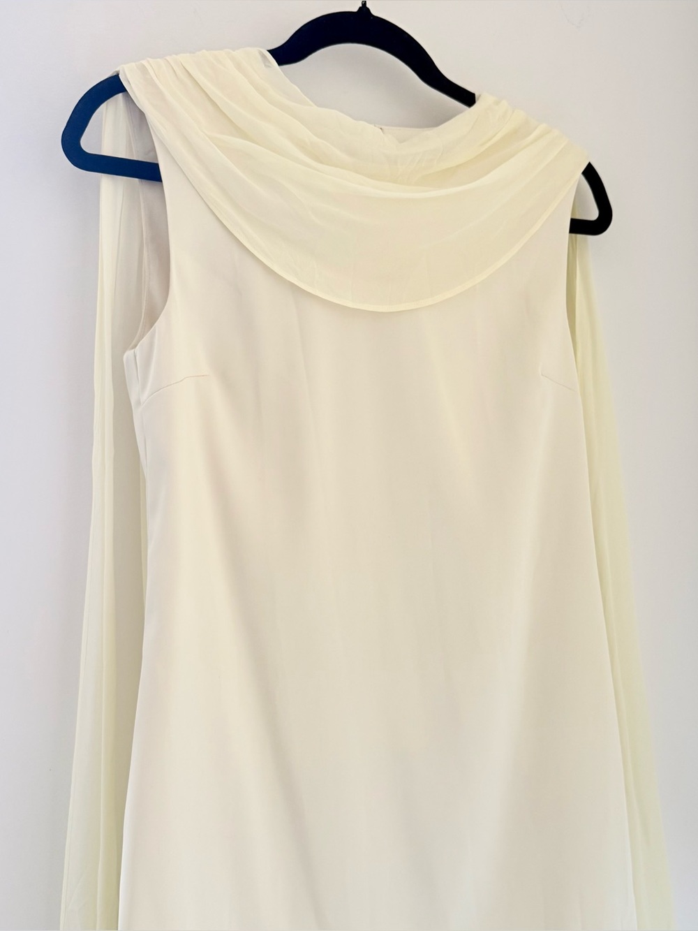 POSSE - Cream Solene Mini Dress with Draped Neck - Picture 6 of 10